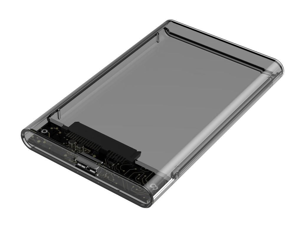 Boîte de disque dur transparente