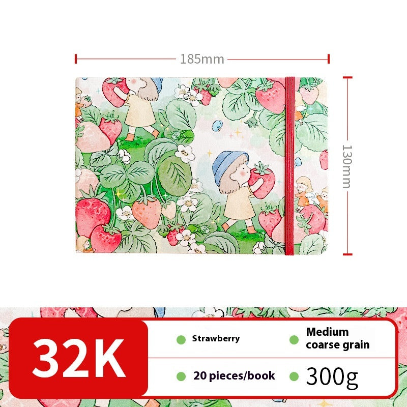 Feiluniao Aquarelle Notebook Tissu fait main Mini Portable Caractère Sketch Hand