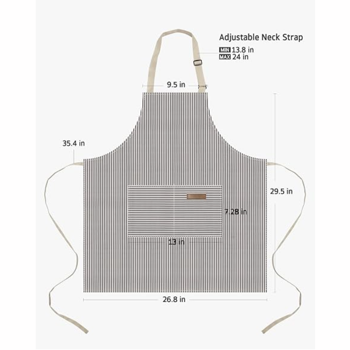 Tablier de cuisine réglable pour hommes et femmes