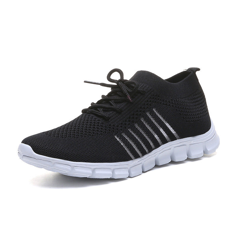 Femmes Respirant Sneaker High-cut Lace-up Platform Chaussures Casual