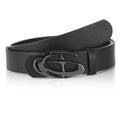 Niche Designer inspiré Hollowedout Irrégulier en forme de boucle femmes mince ceinture en cuir