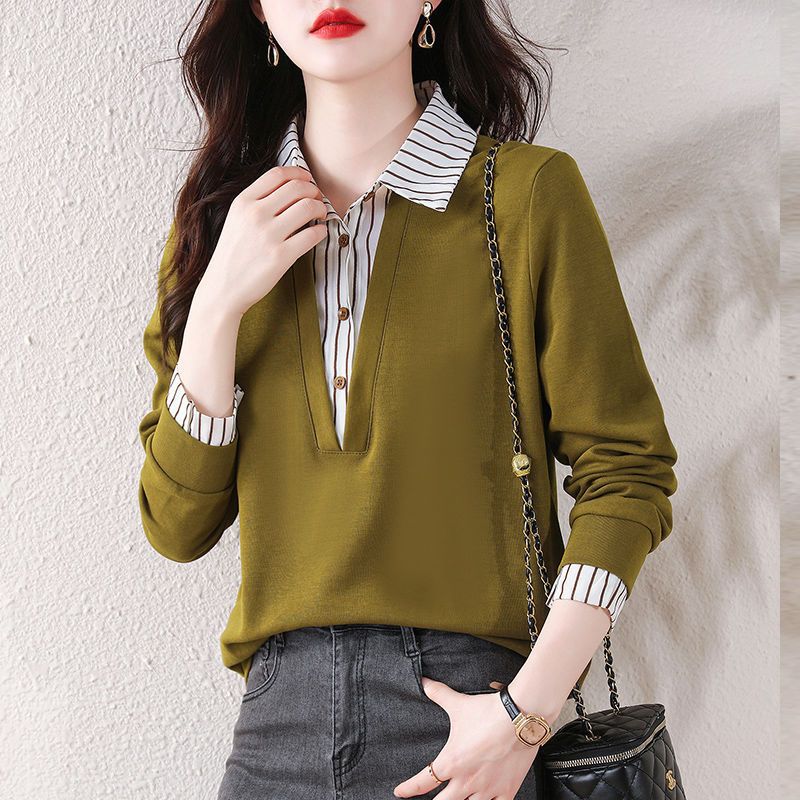 T-shirt élégant Plus-taille pour vêtements de dessus ou comme couche de base
