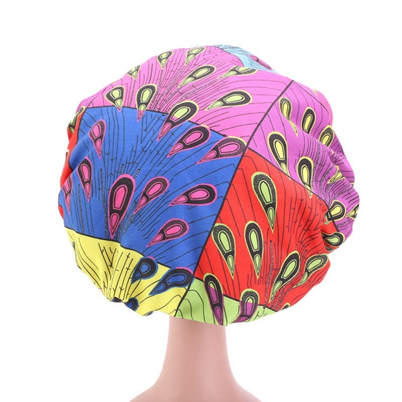 Chapeau rond double couche imprimé