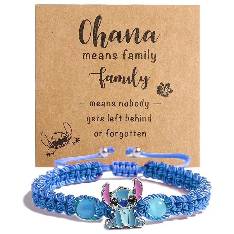 Bleu mignon Alien Cartoon caractère bracelet tissé à la main cordon tressé à la main pour un