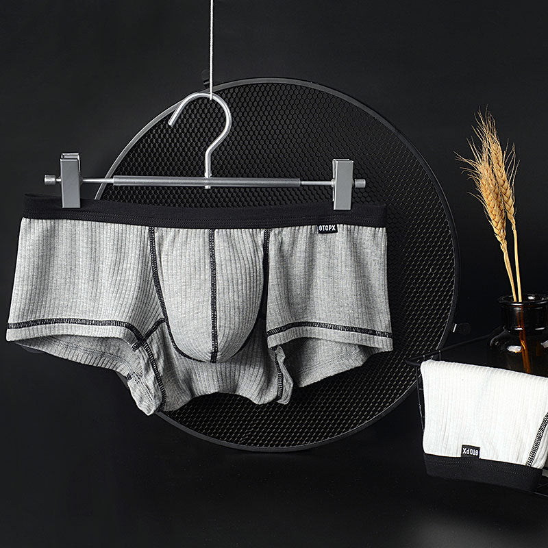 Sous-vêtements pour hommes minces respirant simple couche U Convex Boxer