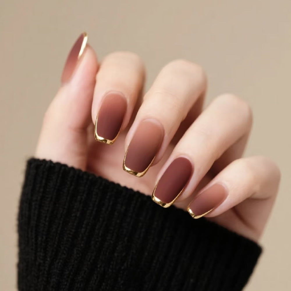 24 pièces de Sticker à ongles acrylique en forme de cercueil 3D doré