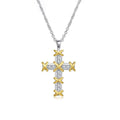 S925 Collier en mousse argentée à deux tons 43cm Pave X-Wrap D Couleur VVS1 GRA certifié