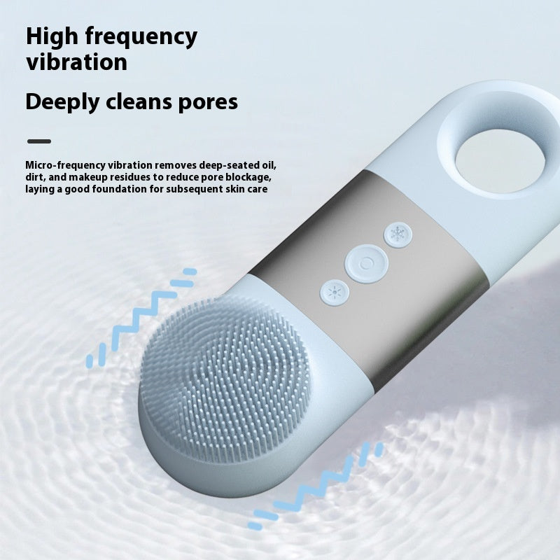 Nettoyeur de pores portable de charge de ménage à ultrasons en silicone