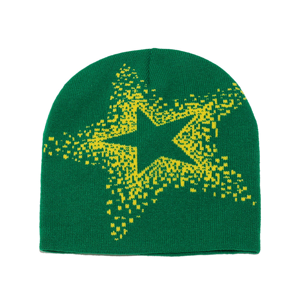 American Street Y2K Star Woolen Hat pour l'automne Et l'hiver