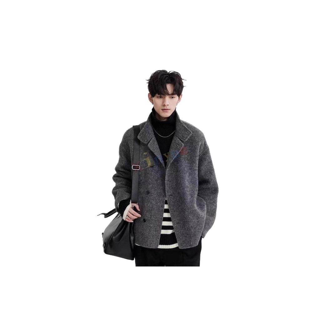 Manteau de laine haut de gamme pour hommes Automne Et l'hiver