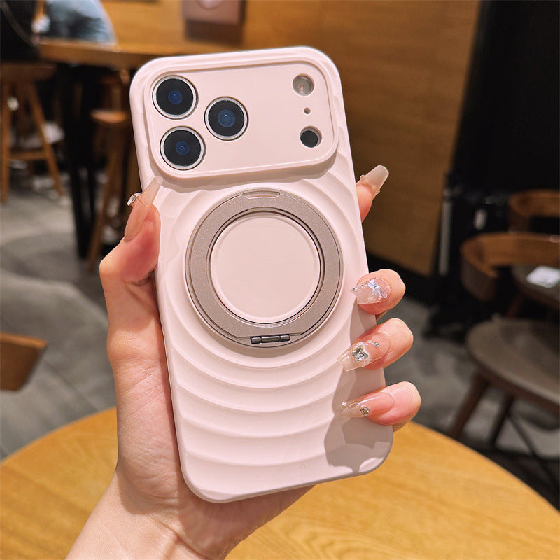 Étui de téléphone en silicone liquide à motif Wavy