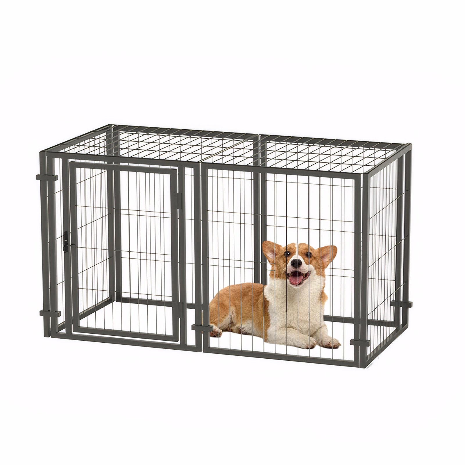 Crate de chien de 47,2" pour petits chiens de taille moyenne