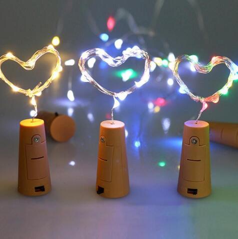 Bouteille de vin Lights String 2M 20leds Décorations de Noël Fil de cuivre String Led Garland L