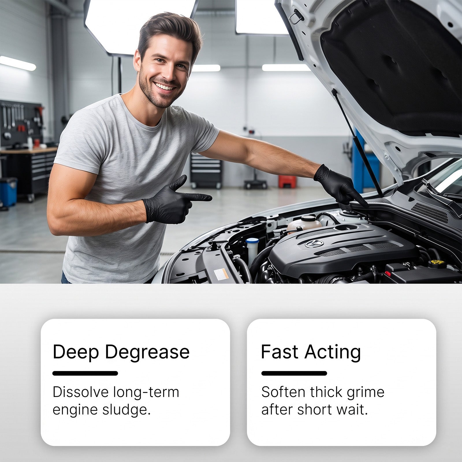 HOMONTH Automotive Engine Cleaning Spray nettoie et dissout les boues
