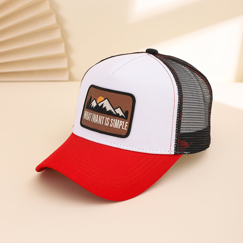 Patchwork homme Sunset Mountain Mesh Casquette de baseball