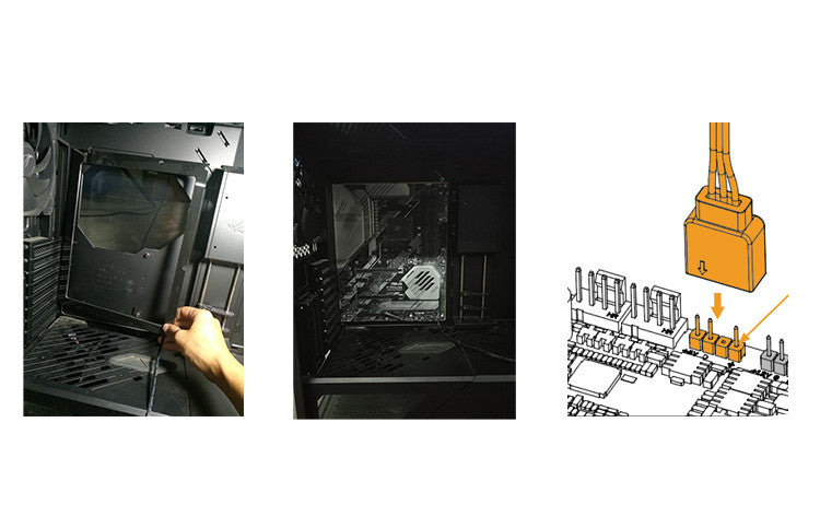 ATX carte mère Pad rétroéclairage émetteur de lumière