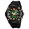 Black Gold Multi-fonctionnel Waterproof Homme Montre électronique