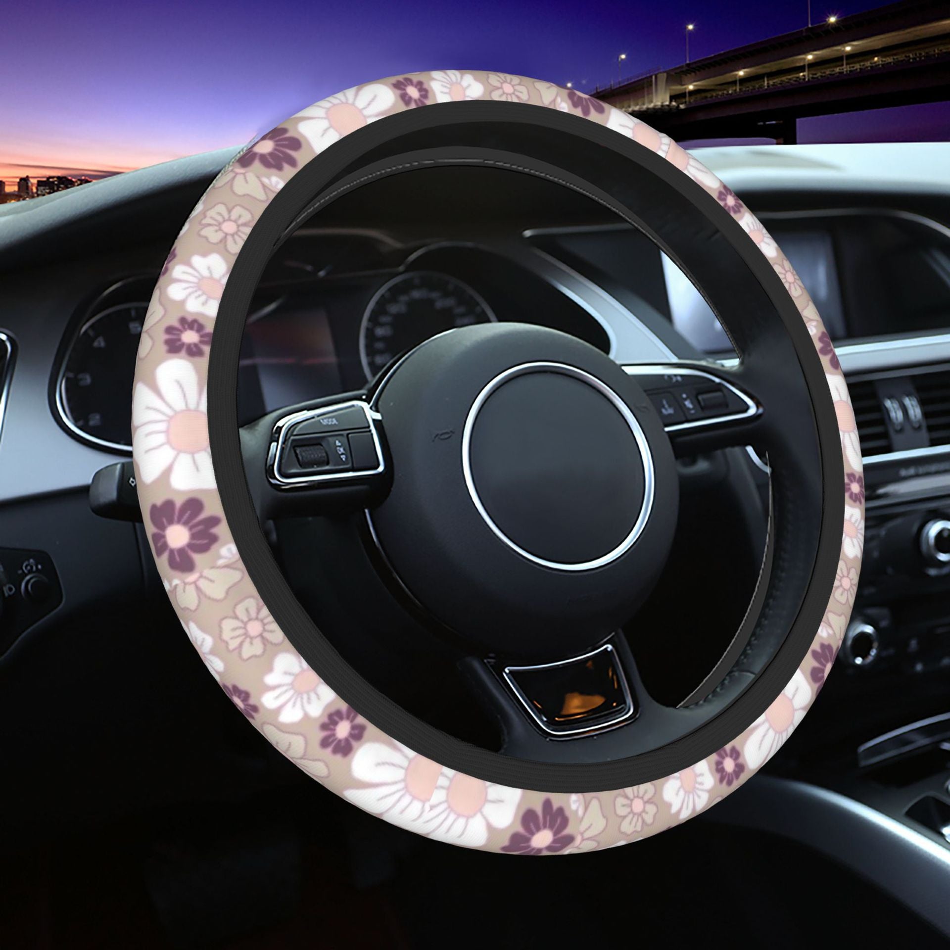 Couverture de volant de voiture imprimée