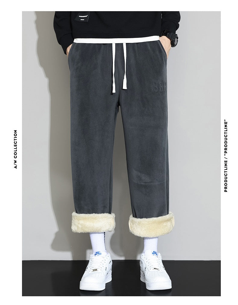 Pantalon casual en cachemire pour hommes d'hiver
