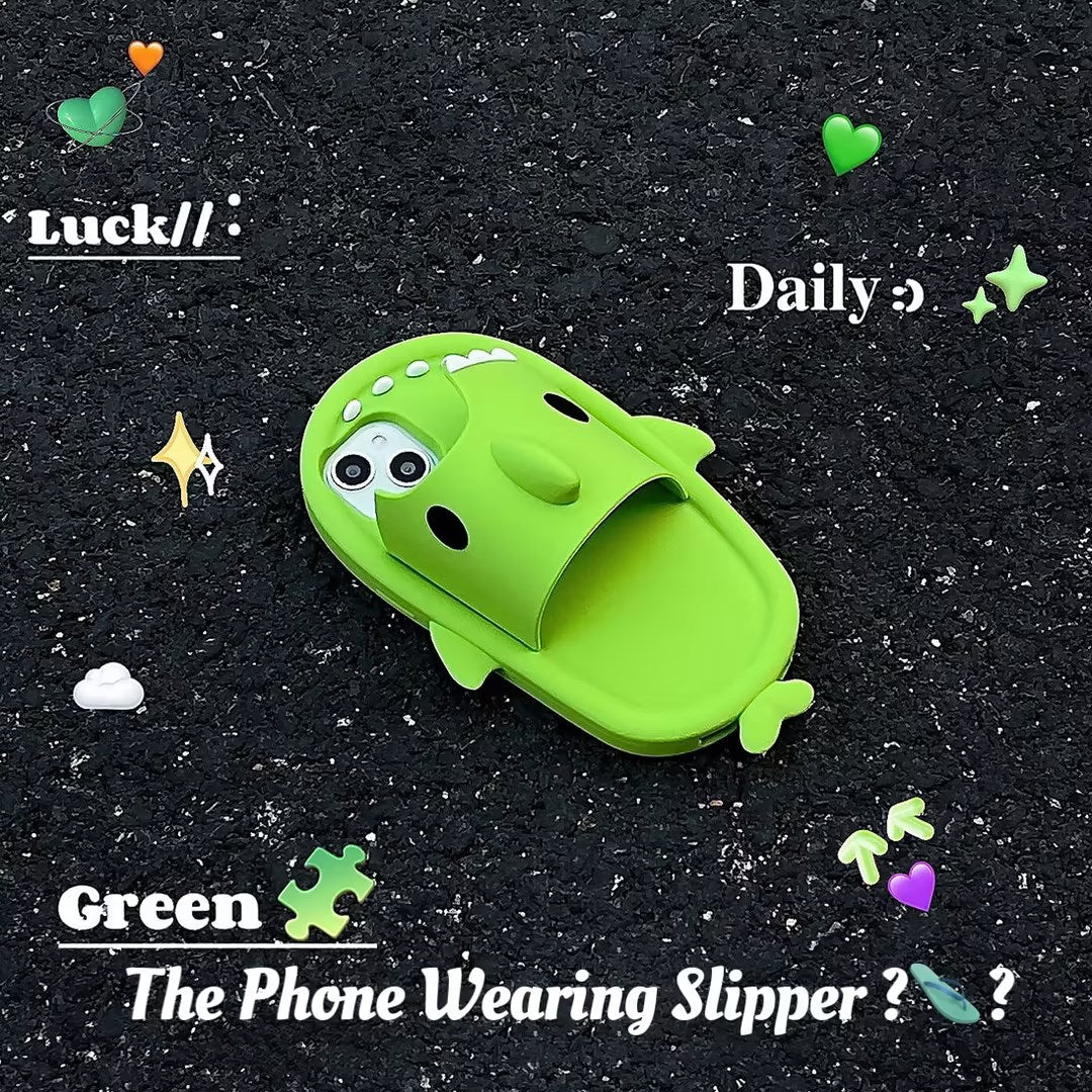 Funny Shark Slipper Phone Case pour Iphone 11 12 13 14 Pro Max Creative Soft Silicone Shock