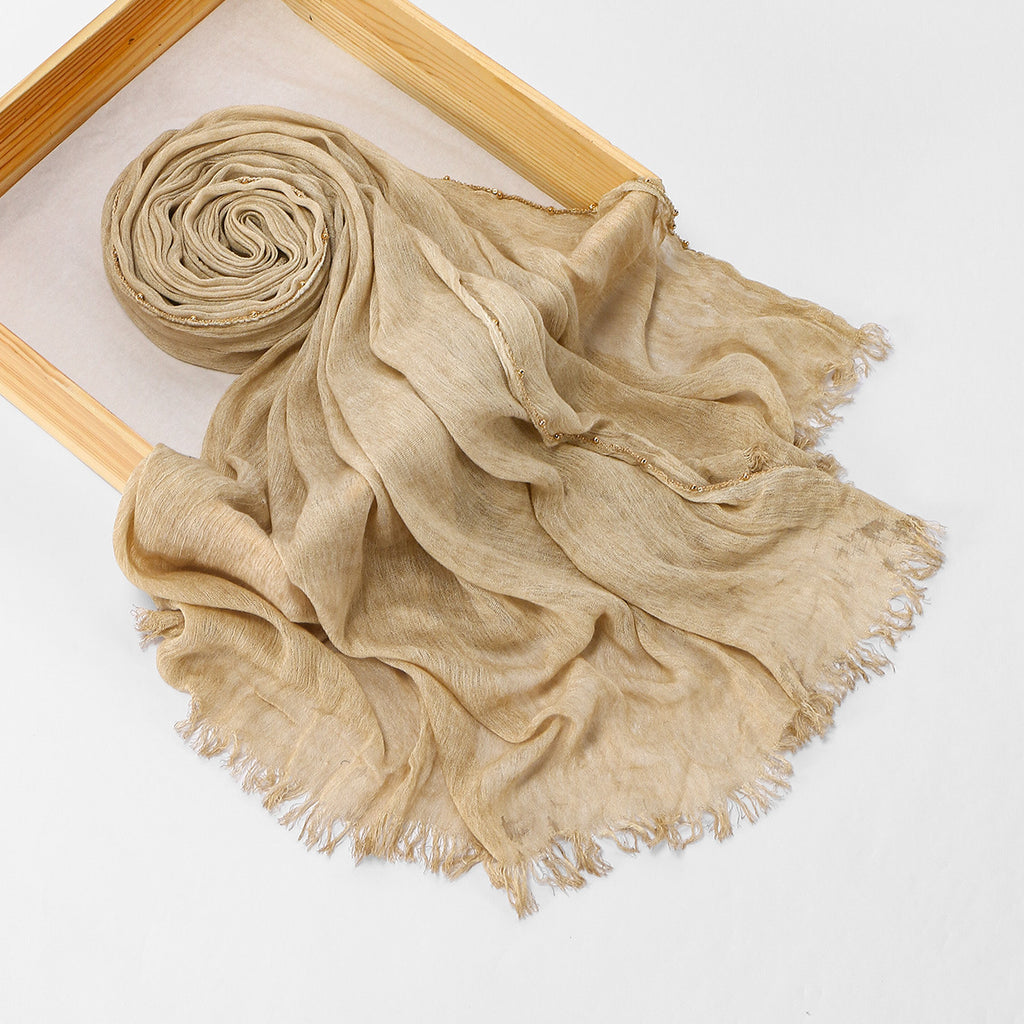 Arrivée Écharpe longue fringée à chaîne de Rayon