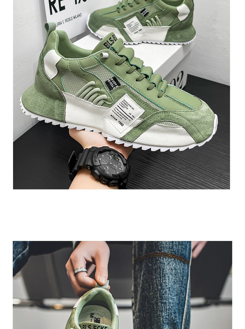 Mode de printemps pour hommes Tout-match Casual Sneaker Epaisseur Hauteur de fond Augmentation Non-dérapant