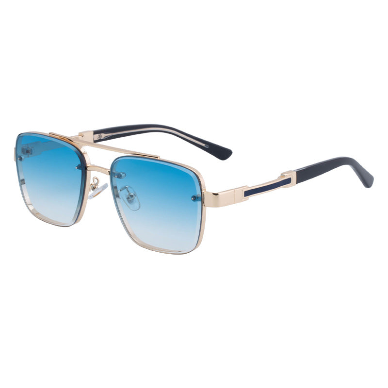 Cadre carré rétro Lunettes de soleil de protection solaire pour hommes haut de gamme