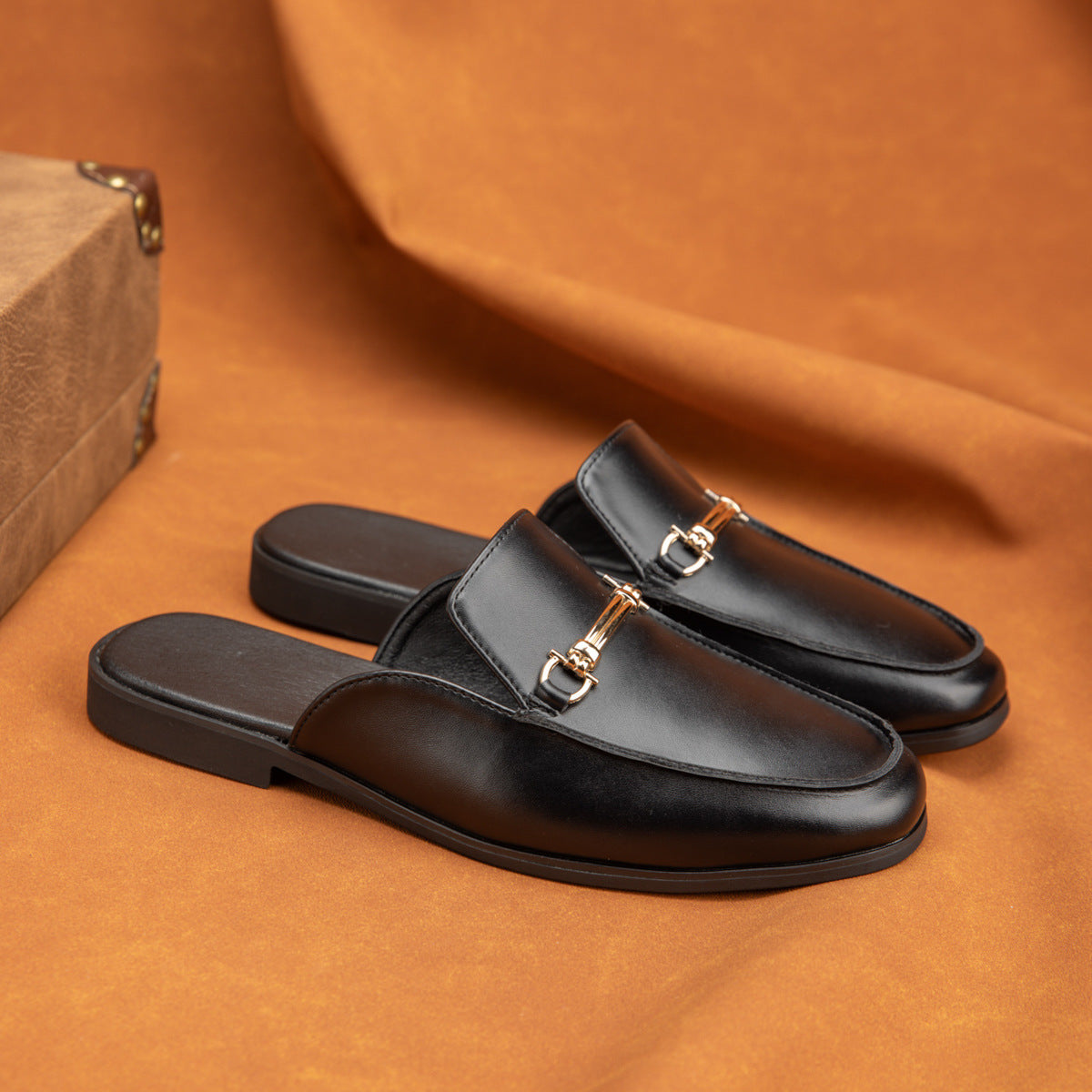 Sandales simples de demi-chaussons à orteil fermé pour hommes