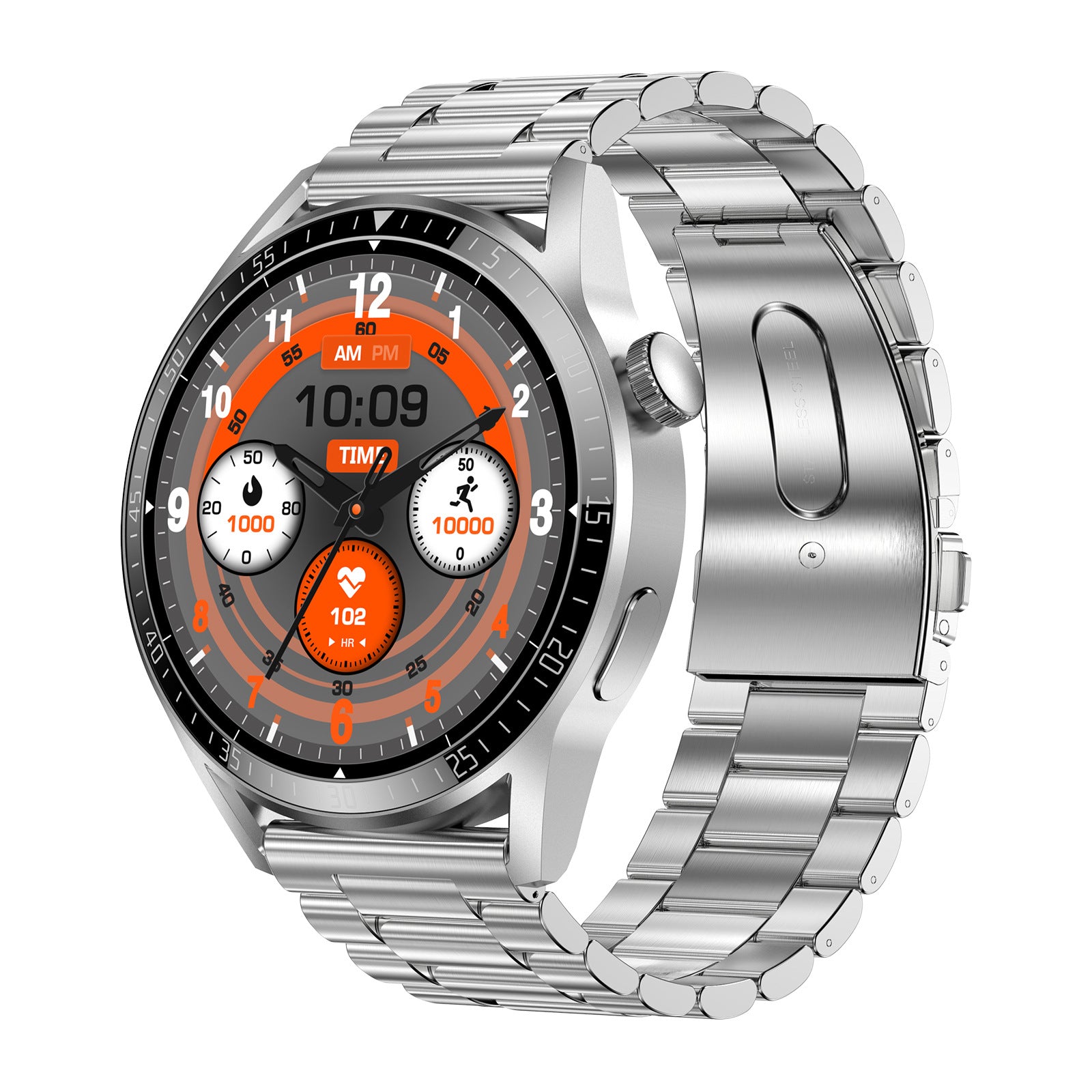 Smart Watch Round Bluetooth Call Outdoor Sports Multi-fonctions Heart Rate Health