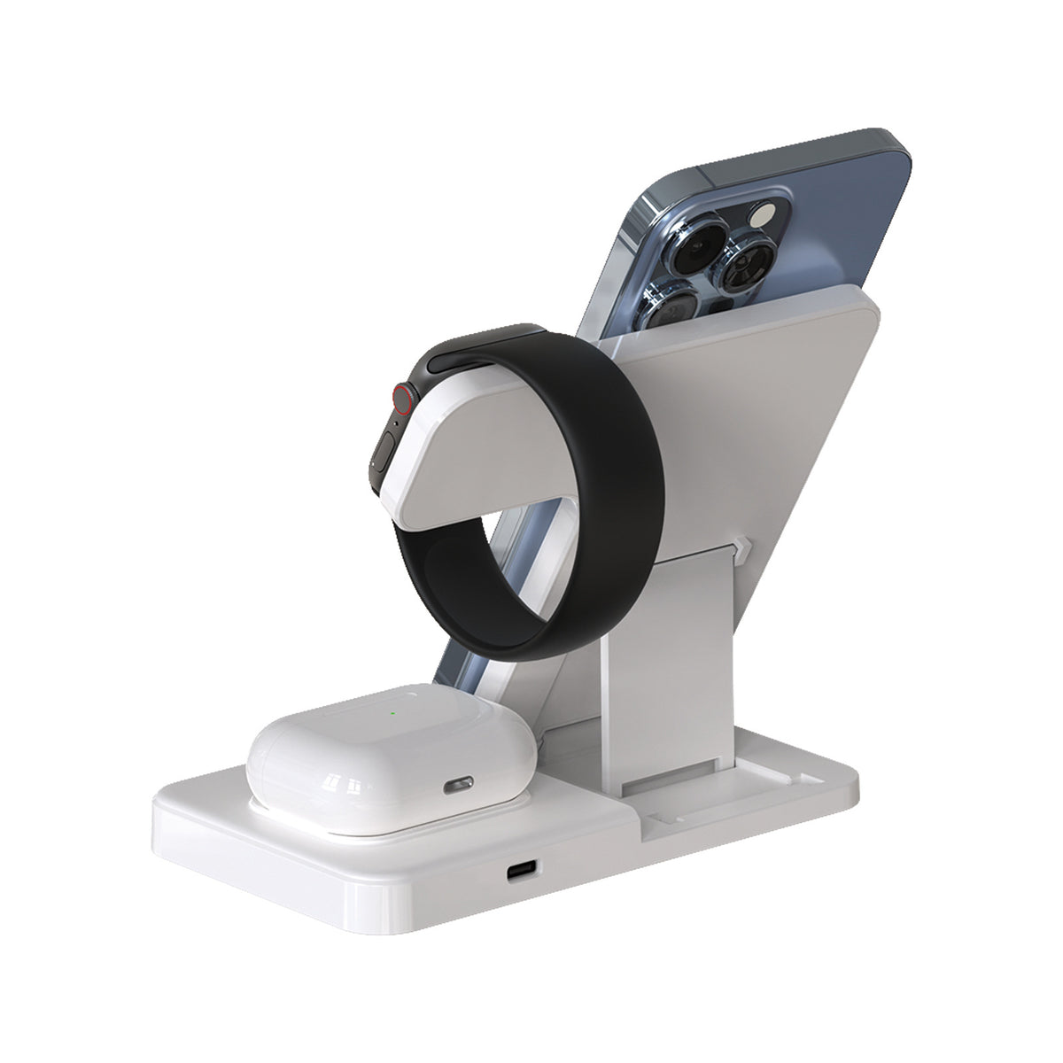 Bureau debout Trois Chargeur sans fil pliable multifonctionnel