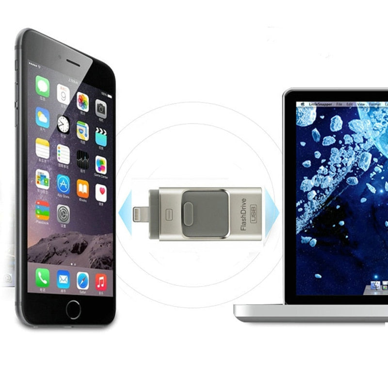 Trois en un disque flash USB OTG pour ordinateur et téléphone mobile