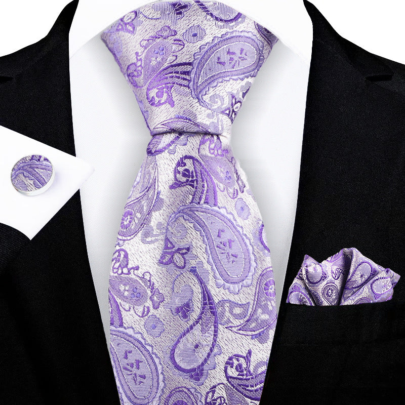 Cravate à fleurs de cajou broyée Jacquard