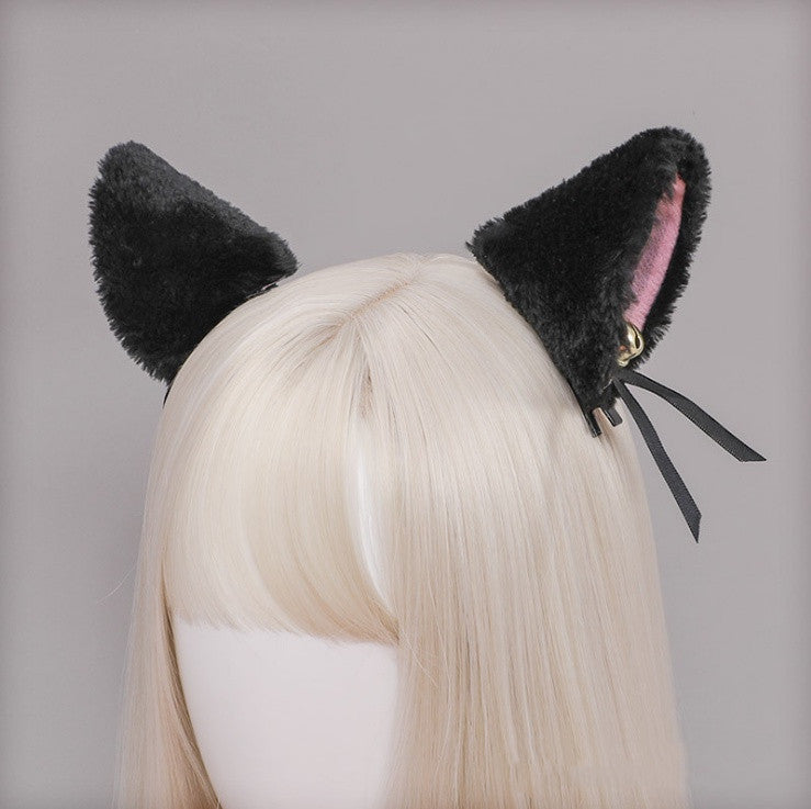 Bandeau d'oreilles de chat mignon en peluche