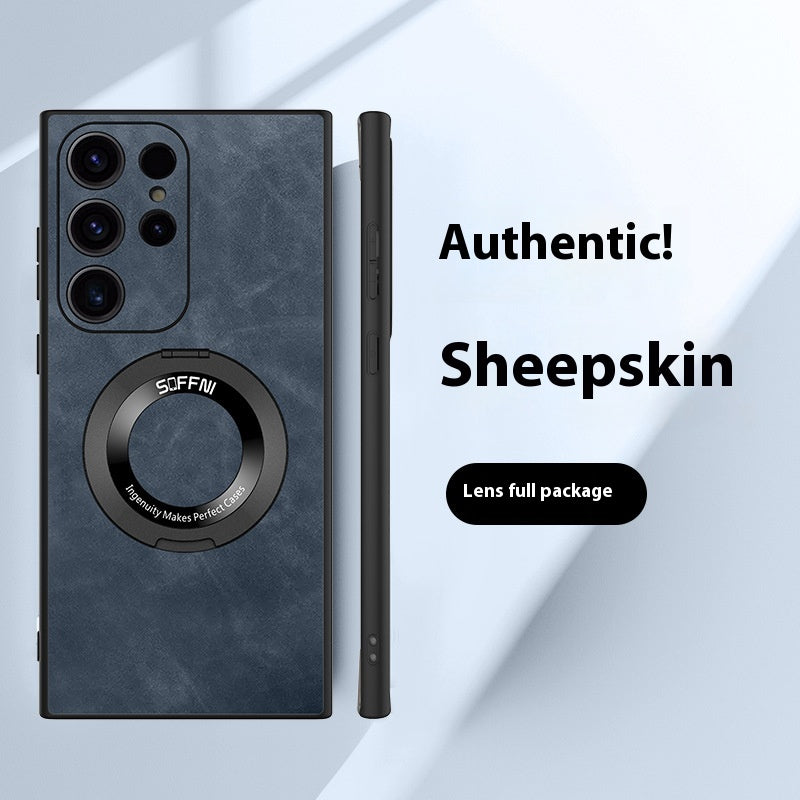 Coque téléphonique Aspiration magnétique Sheepskin Ring Rocket Protection des lentilles