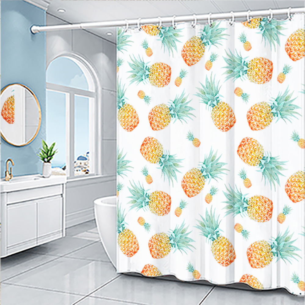 Ensemble de rideaux de douche pour fruits de la série Cartoon