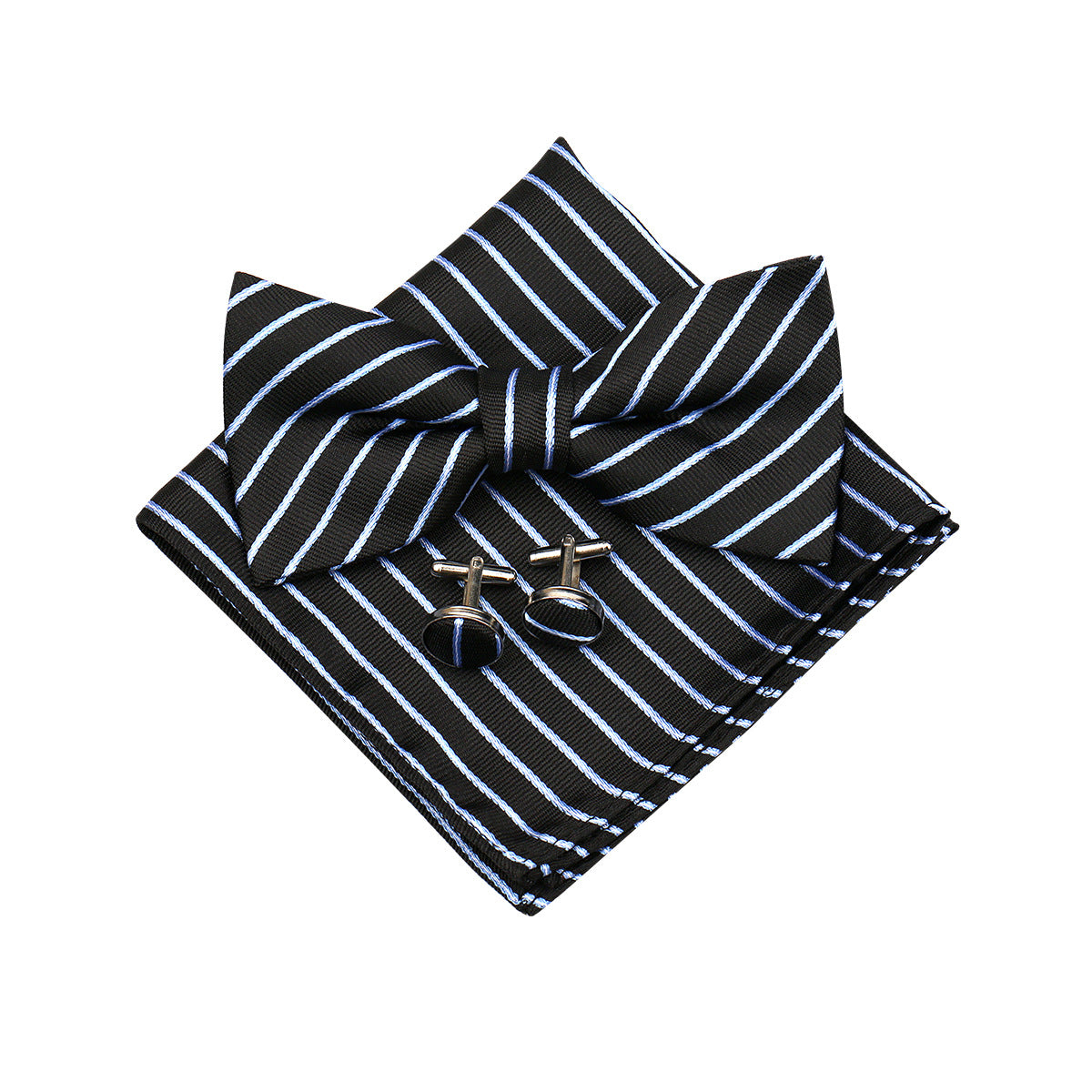 Mens Paisley Bow Tie Pocket Square et Cufflinks