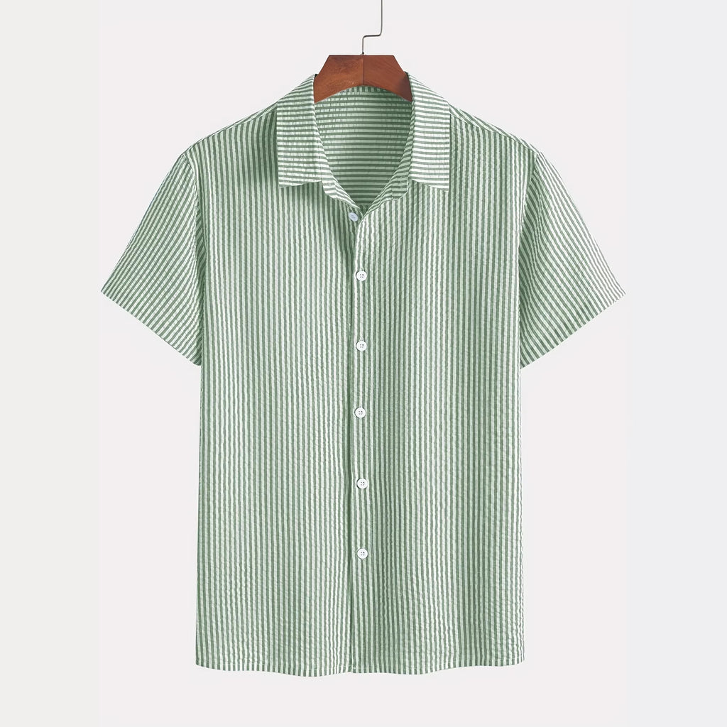 Chemise retro à manches courtes pour hommes