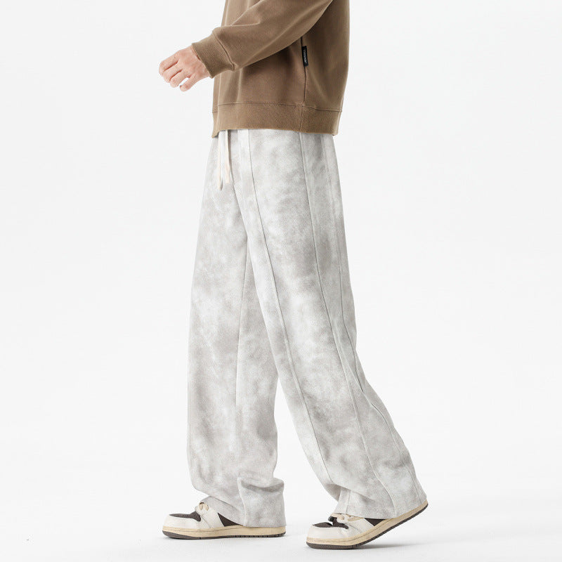 Pantalon rétro-caustomisé à large leg pour hommes