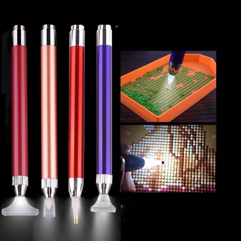 Stylo à perceuse pointu Stylo lumineux Stylo à perceuse point de croix Stylo léger