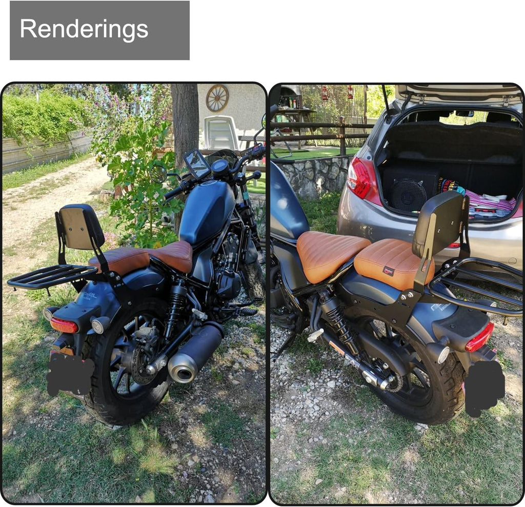Sac à bagages Cargo Mount Backrest Lazyback Pad Sissy Bars pour R Ebel CMX 300 500.