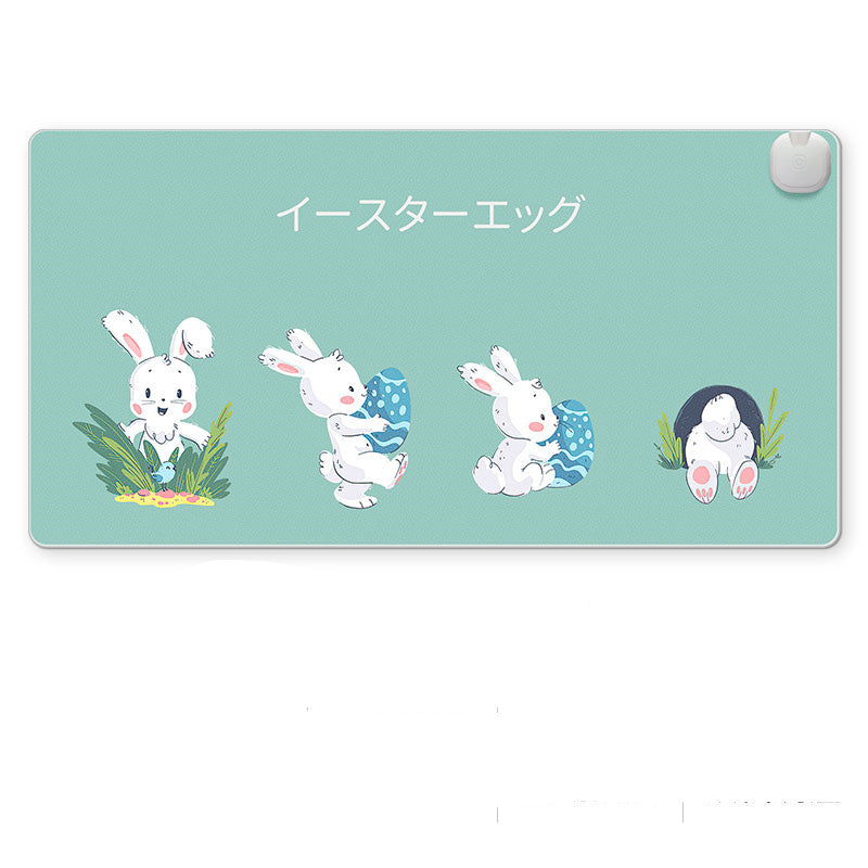 Tapis de chauffage électrique de bureau de bureau de chauffage de bureau de tapis chauffant intelligent de la souris Pad main W