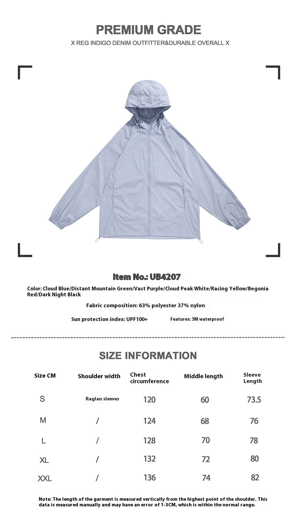 Manteau à capuche pour hommes