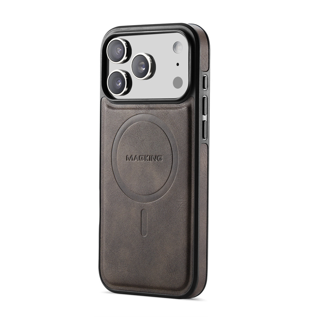 Housse de protection en cuir pour téléphone sans fil magnétique