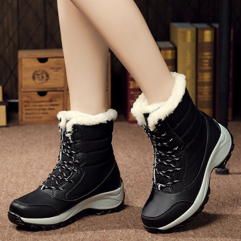 Chaussures femme haut-top en velours et chaussures imperméables