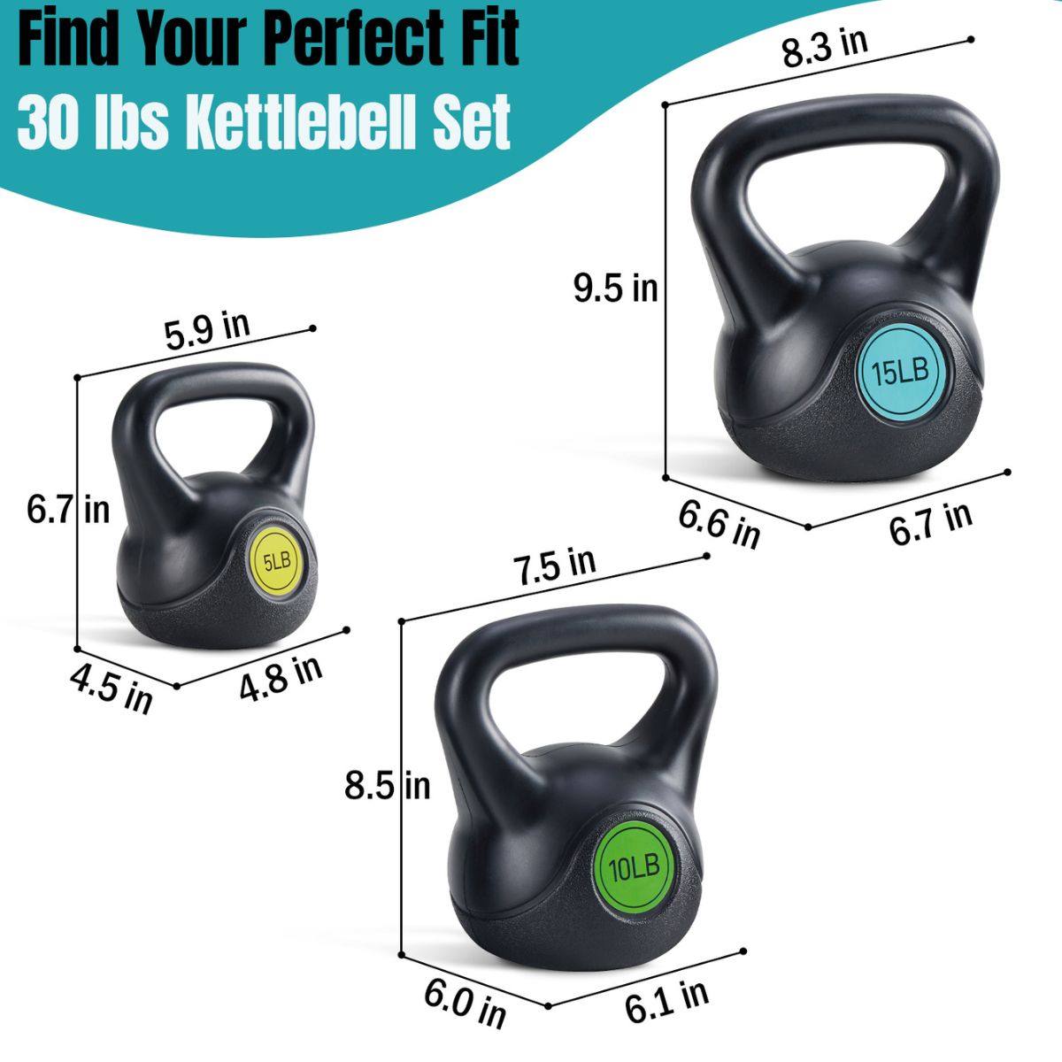 Ensemble de kettlebells durs