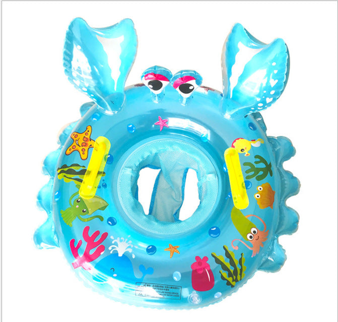 Anneau de natation en forme de crabe cartoon