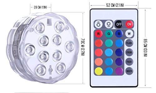 LED télécommande plongée lumière de bougie imperméable