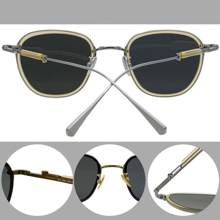 Lunettes de soleil en polygone de titane polaire classique
