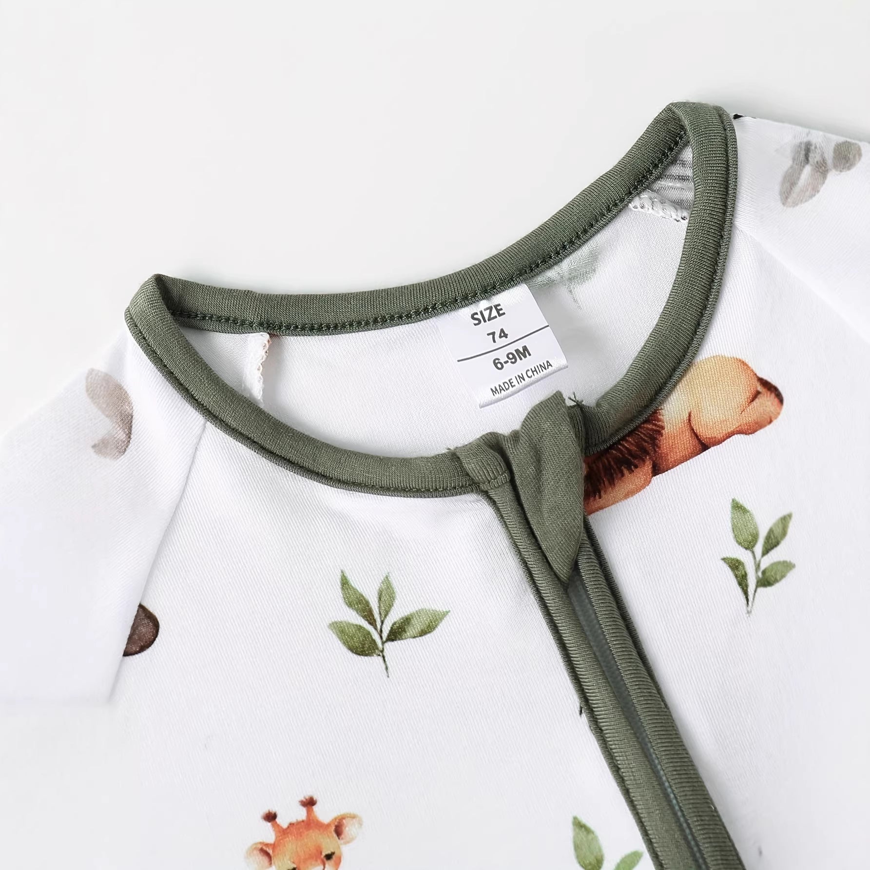 Onesie Zip-up d'impression numérique animal