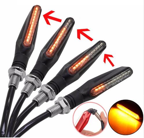 Plus récent 4x Universal fluiding eau clignotant led moto clignotants indicateurs Flexib